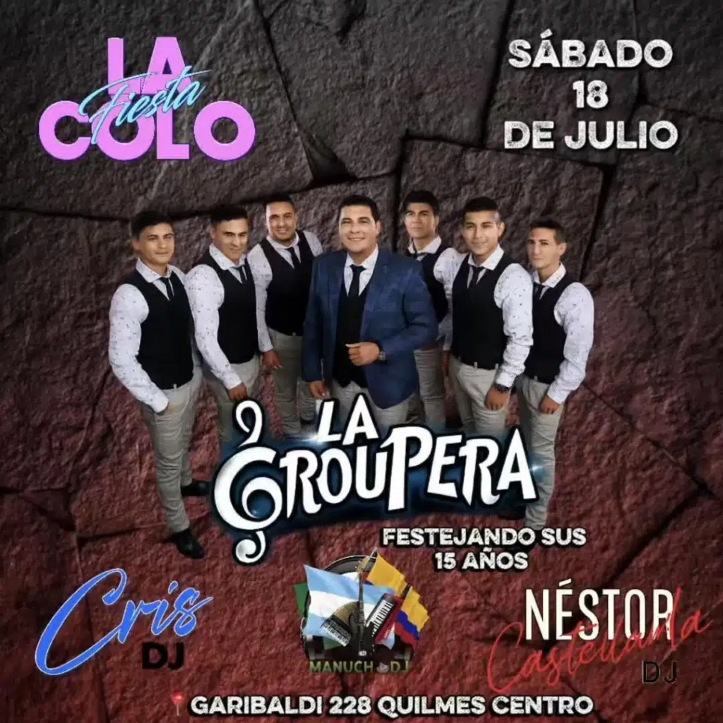 Entradas para FIESTA LA COLO | LA GROUPERA en GARIBALDI 228 | QUILMES - Entrada en Línea